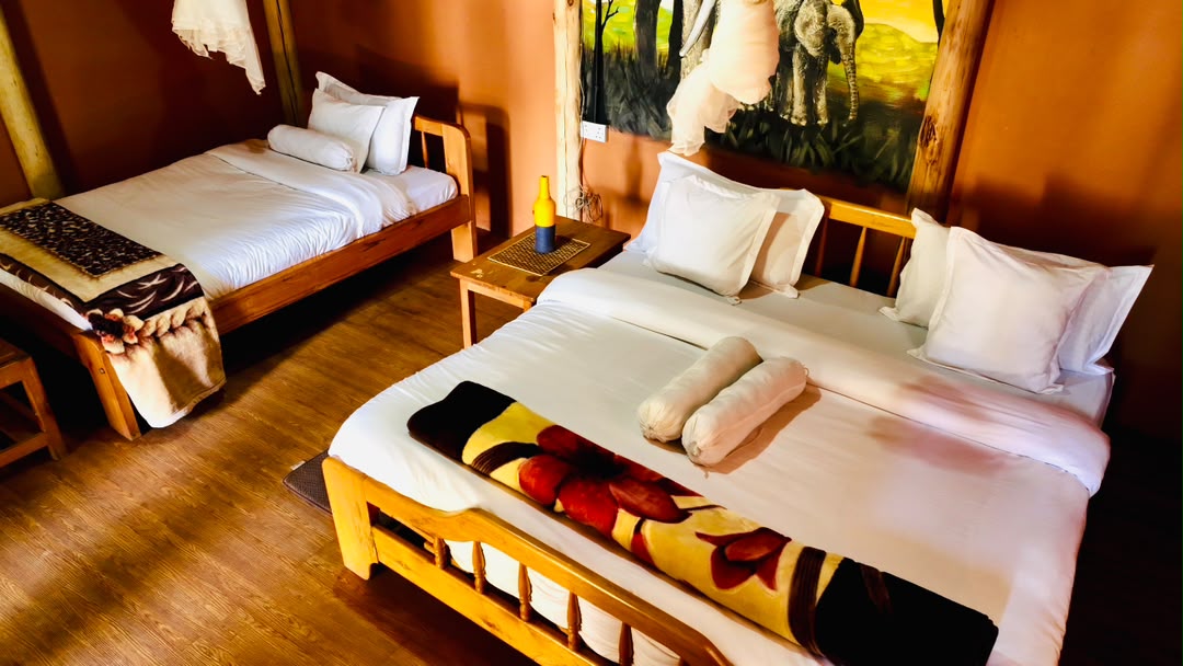 Bed with fresh linens